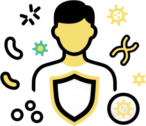 Ilustración de una persona con un escudo