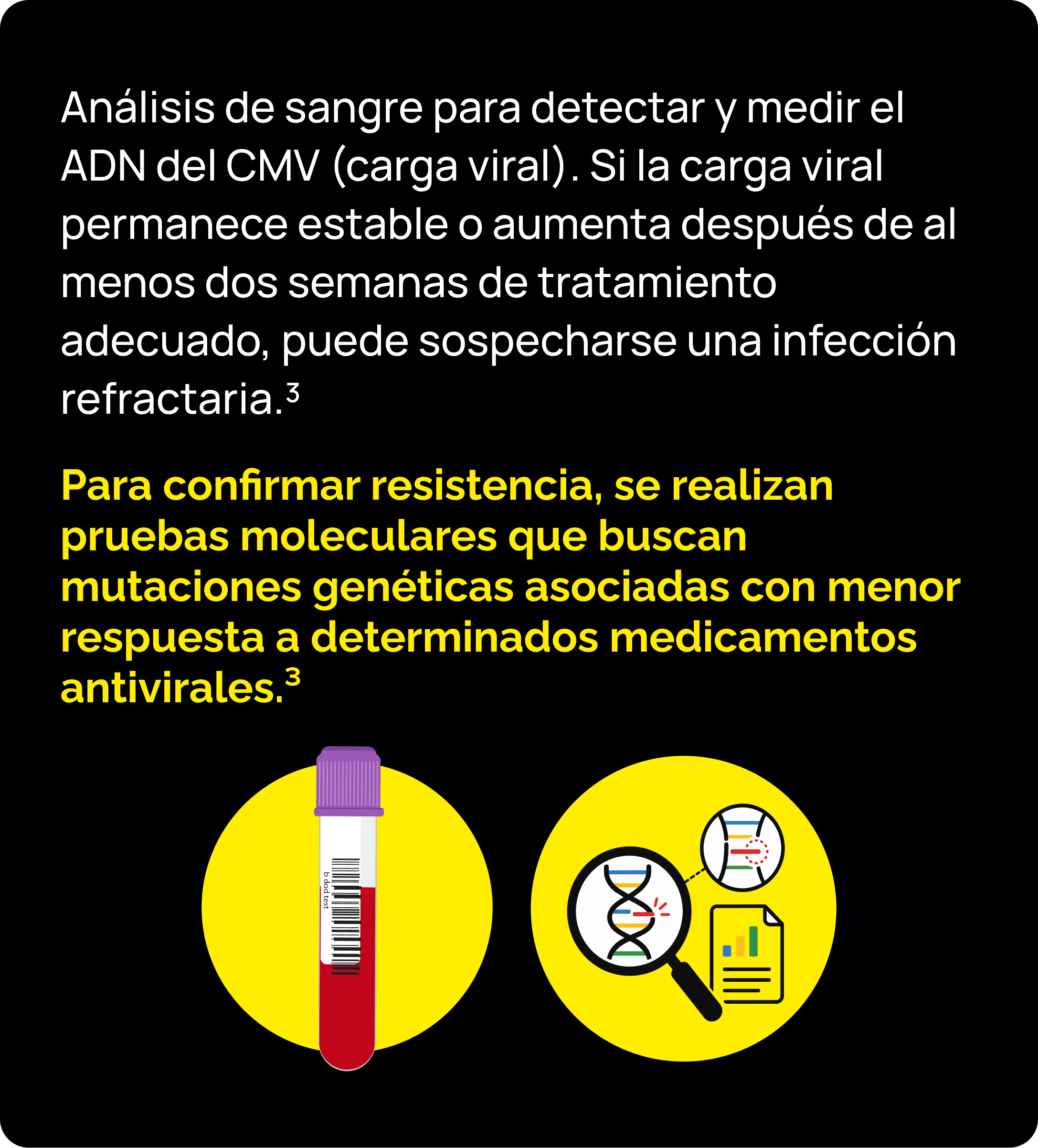 Información de diagnóstico de la infección por CMV