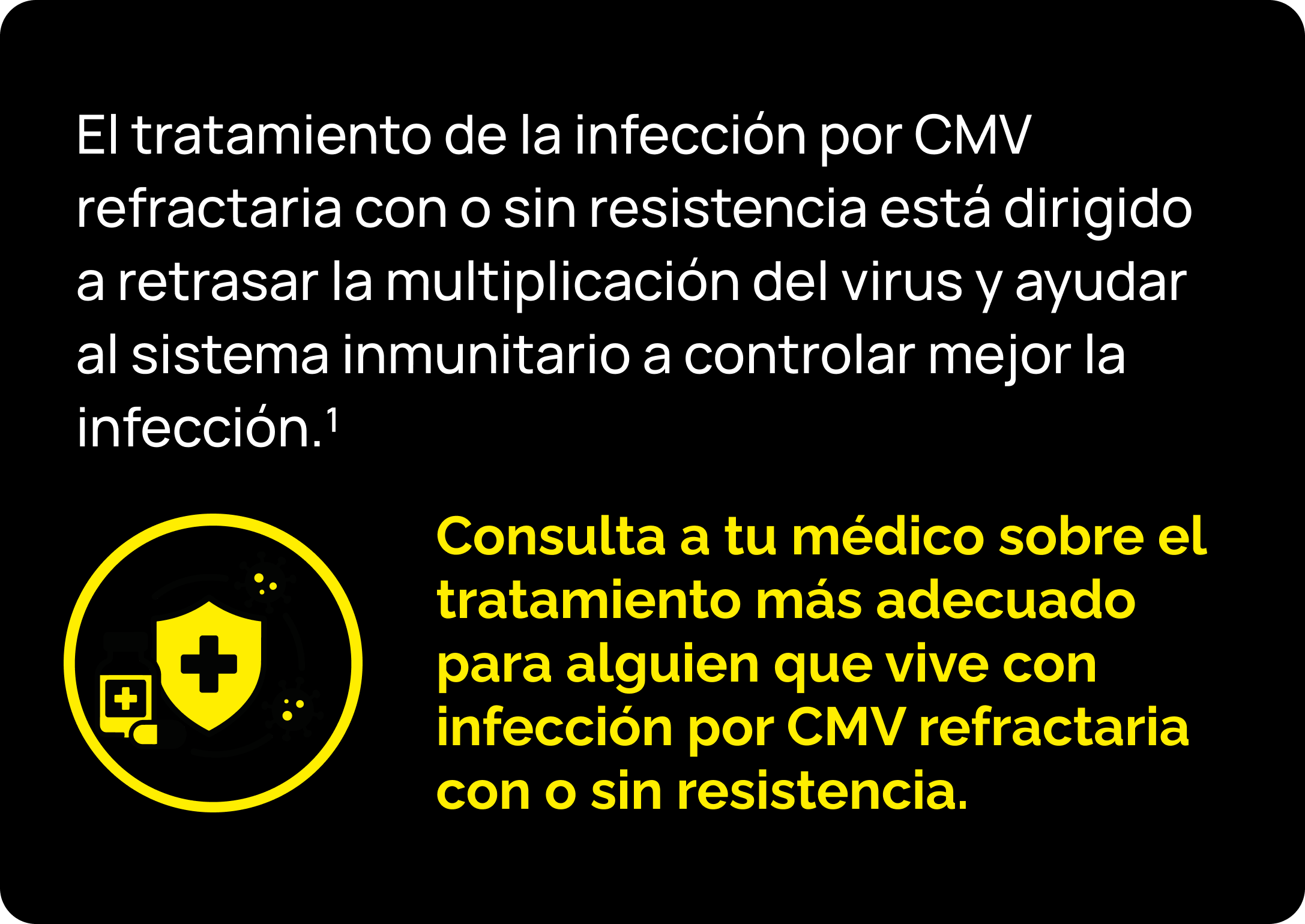 Información de tratamiento de la infección por CMV