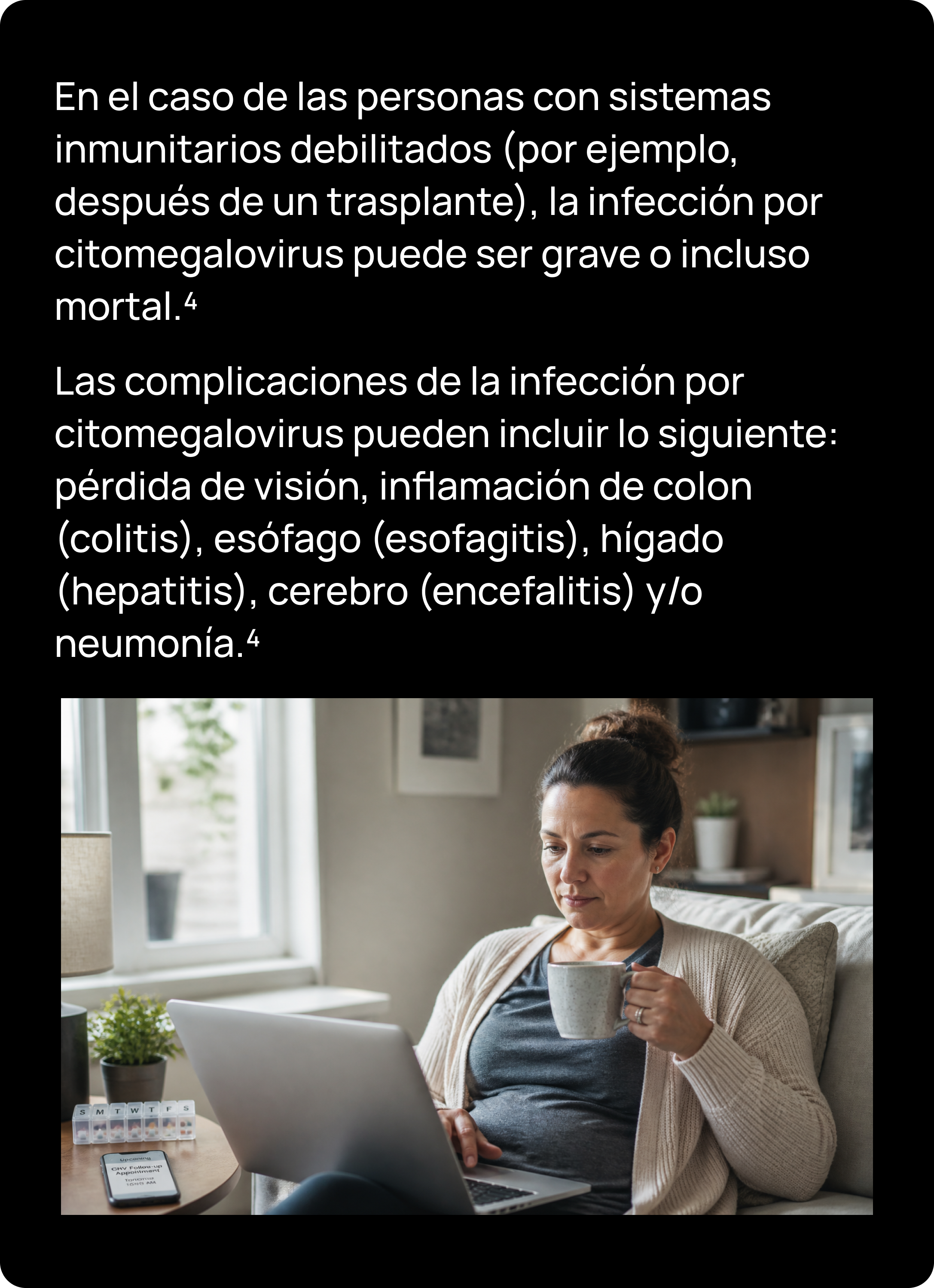Información para vivir con CMV refractario o resistente